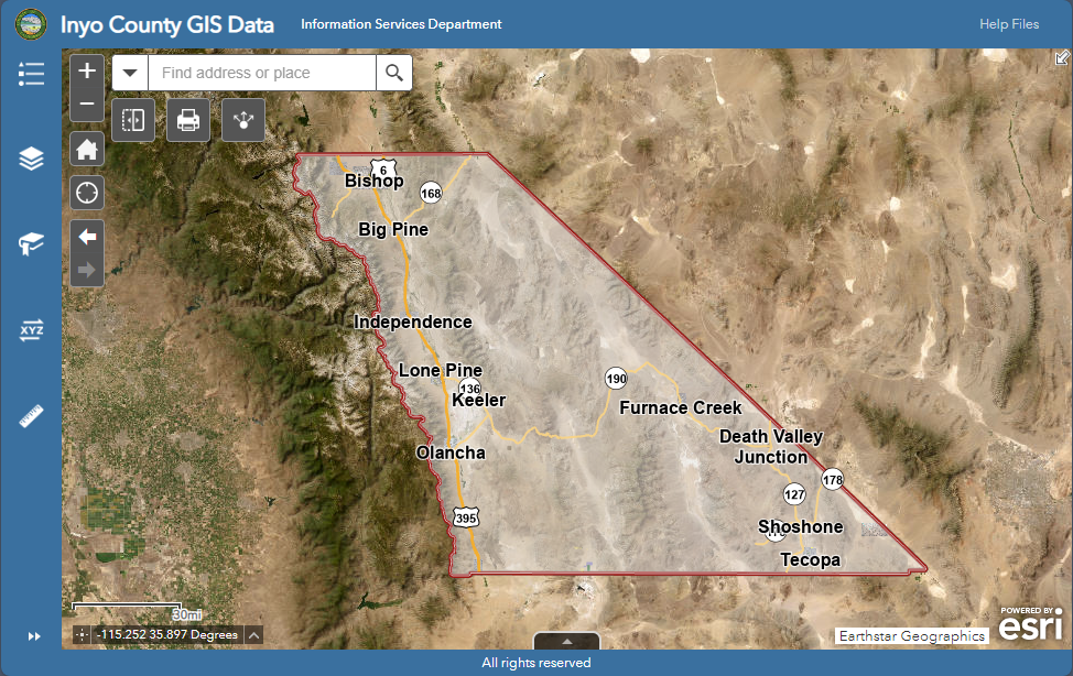 Public GIS Maps of Inyo County