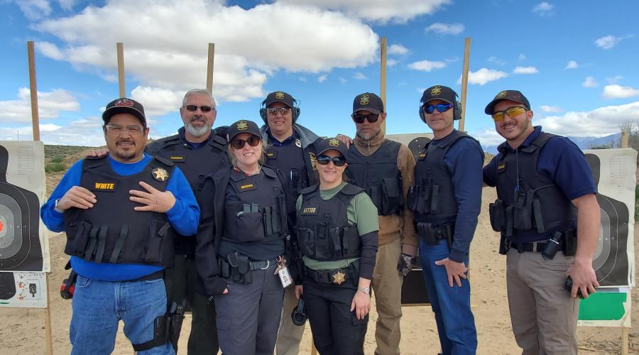 Photo of Probation Department Personnel at Firearms Training
