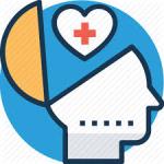 Mental Health Icon of Head and Heart