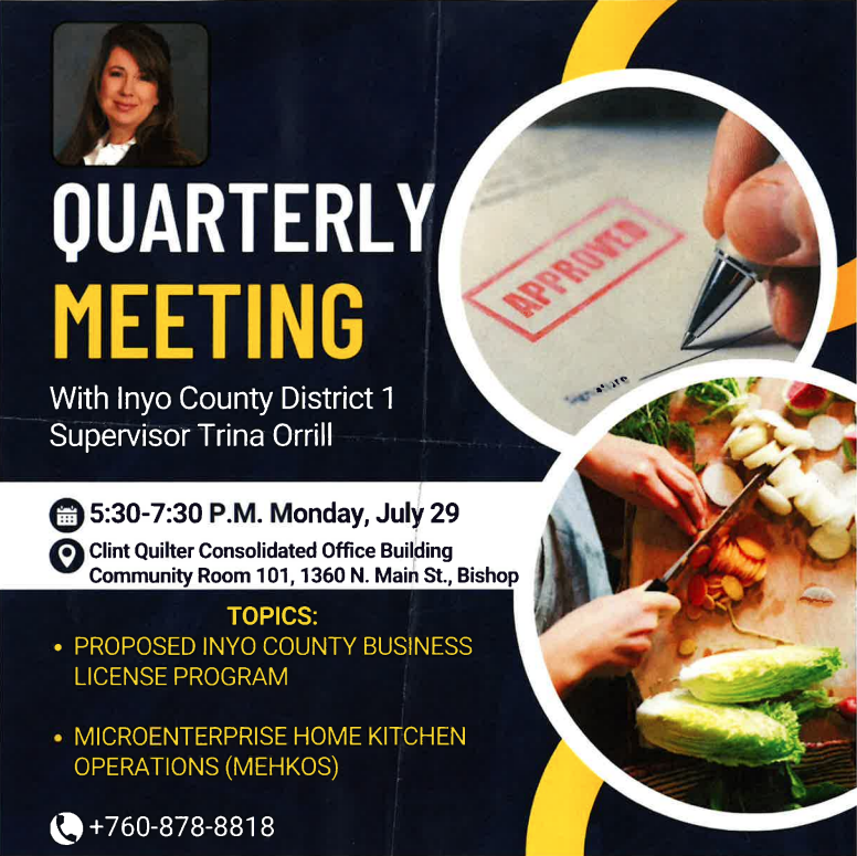 QUARTERLY MEETING WITH INYO COUNTY DISTRICT 1 SUPERVISOR TRINA ORRILL